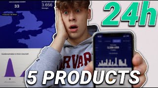 I Tried Shopify Drop-Shipping 5 Different Products in 1 Day! (24 HOUR DROPSHIPPING CHALLENGE)