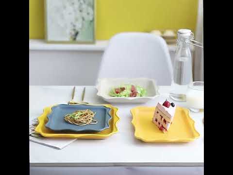 FENN Colorful Square Design Ceramic Tableware