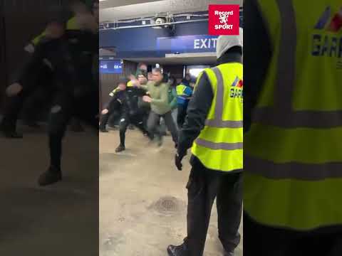 Celtic fans storm Ibrox ahead of the Scottish Cup quarter-final