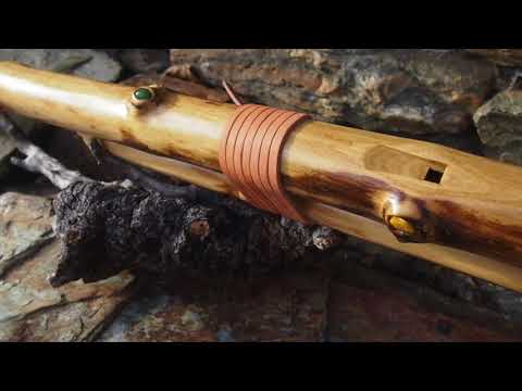 Overtone Flute F Jade Onyx Amber Crystal Inlays - maxbrumbergflutes.eu