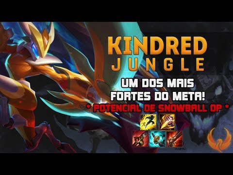 UM DOS MAIS FORTES DO META! *POTENCIAL DE SNOWBALL OP* - KINDRED JUNGLE GAMEPLAY [PT-BR]