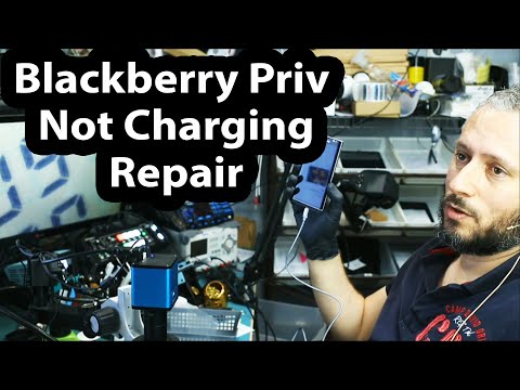 Blackberry Priv Charging port replacement using just low melt solder and a soldering iron.