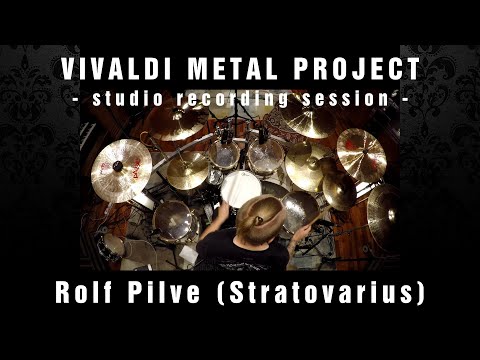 Rolf Pilve (Stratovarius) - Drums recording session for Vivaldi Metal Project new album!