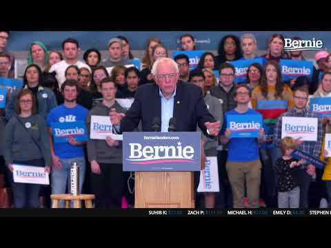 Bernie 2020 Rally in Council Bluffs, IA with AOC Video
