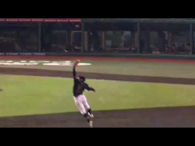 【5回表】イーグルス・茂木 グラブの先で捕るジャンピングキャッチ!! 2018/5/22 E-Bs