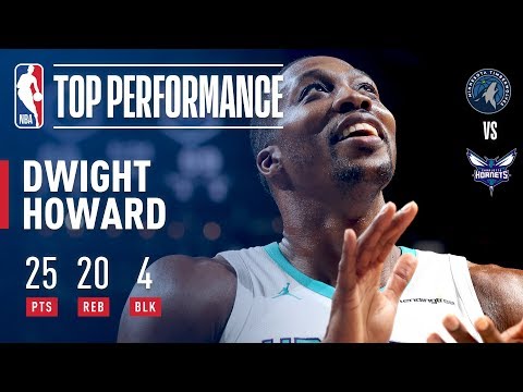 Dwight Howard's 25 and 20 Leads Hornets Over T-Wolves | November 20, 2017