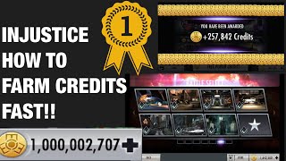 HOW TO FARM CREDITS + HOW TO LEVEL UP CHARACTERS FAST IN INJUSTICE MOBILE - BONUS BATTLE 6!