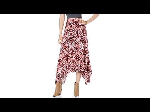 twiggy LONDON Printed Sharkbite Hem Skirt