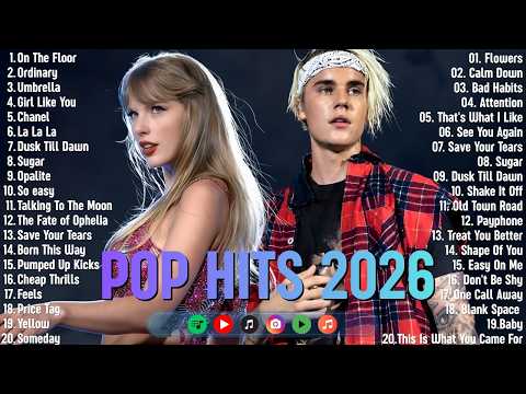 2026 Best Pop Hits 🐳🎧 Justin Bieber, Taylor Swift, Charlie Puth, Dua Lipa 🔥 Spotify Trending