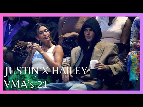 Justin Bieber + Hailey Bieber at the VMA's 2021