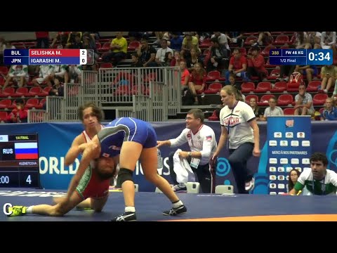 1/2 FW - 48 kg: M. IGARASHI (JPN) df. M. SELISHKA (BUL) by FALL, 9-2