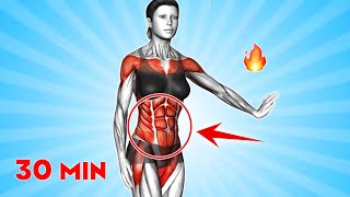 ➜ 30-Min Standing Waist Workout for Women | Burn Belly Fat Fast & Sculpt a Slim, Toned Core at Home
