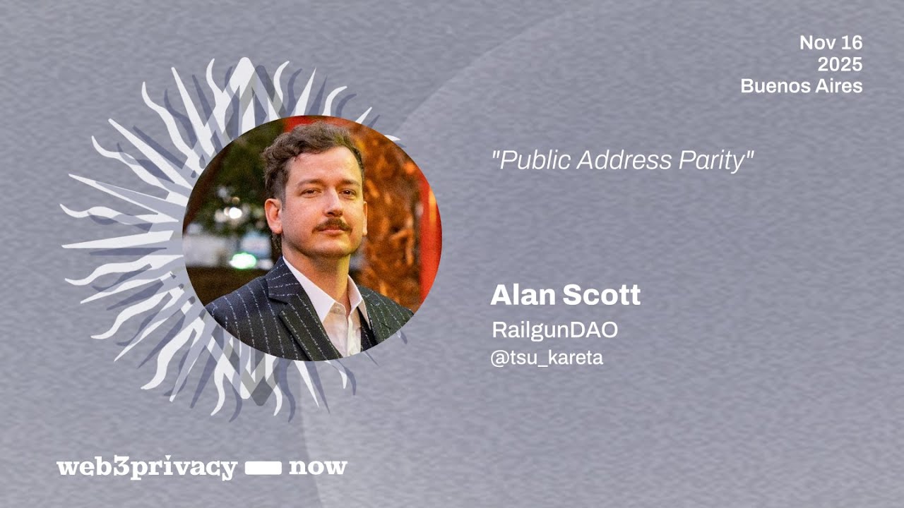 "Public Address Parity" by Alan Scott // Ethereum Cypherpunk Congress 2