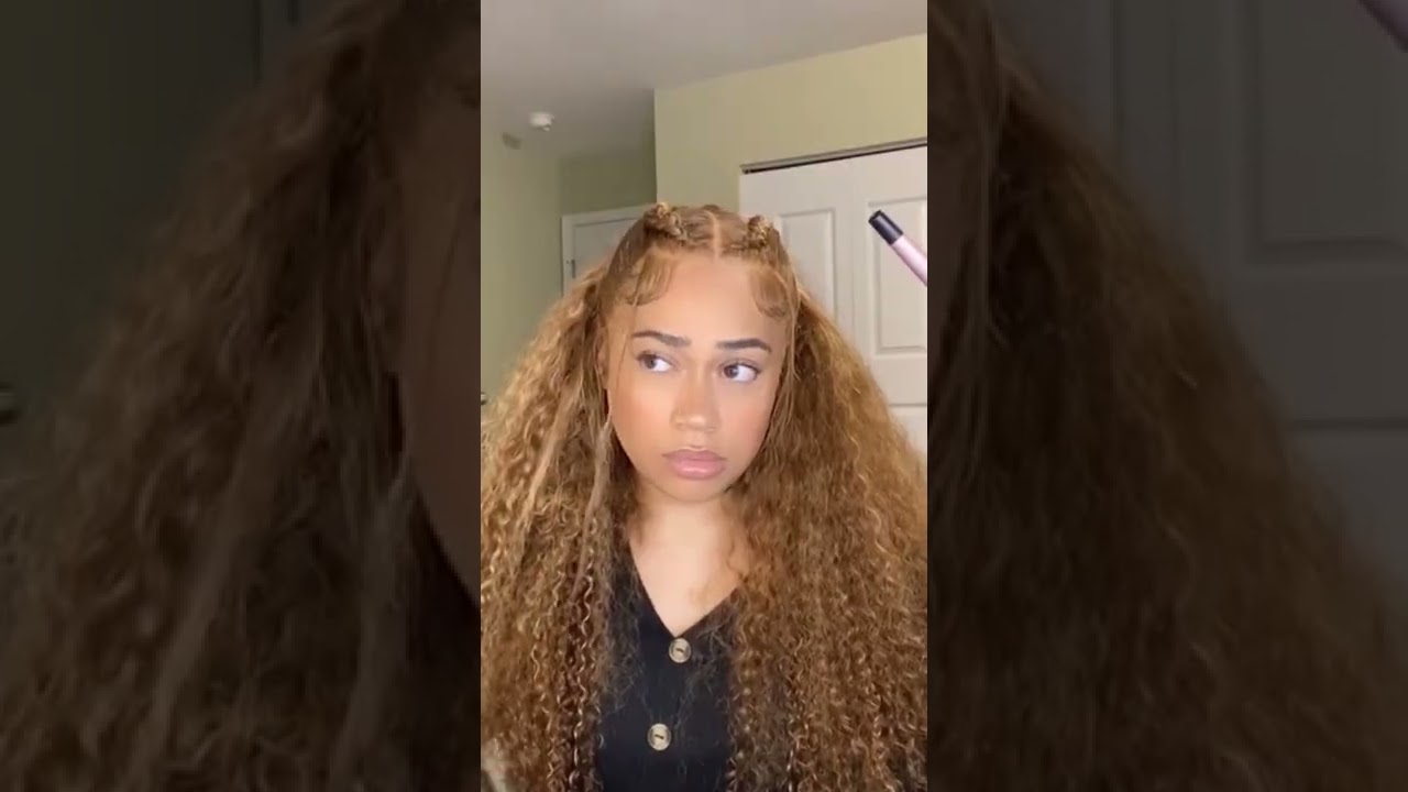 Honey Blonde Curly Wig w/ Highlights | ft. Unice #lacefrontwig #lacefrontal #wigtutorial #blondewig