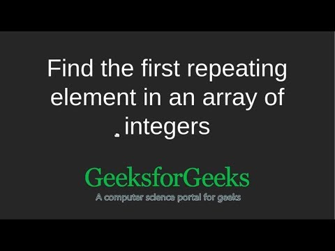 Array First Repeating Element