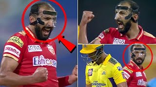 Rishi Dhawan wore a Face Shield Mask while bowling against Chennai Super Kings during CSK vs PBKS