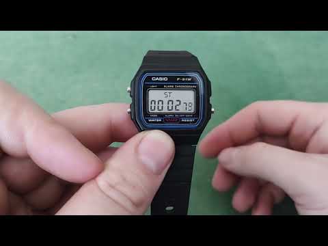 how to use the stopwatch in your Casio F-91W