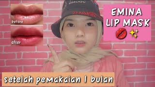 Download lagu REVIEW PEMAKAIAN 1 BULAN  EMINA LIP MASK || BENER2 BIKIN BIBIR LEMBAB DAN GAK KERING LAGI✨ mp3