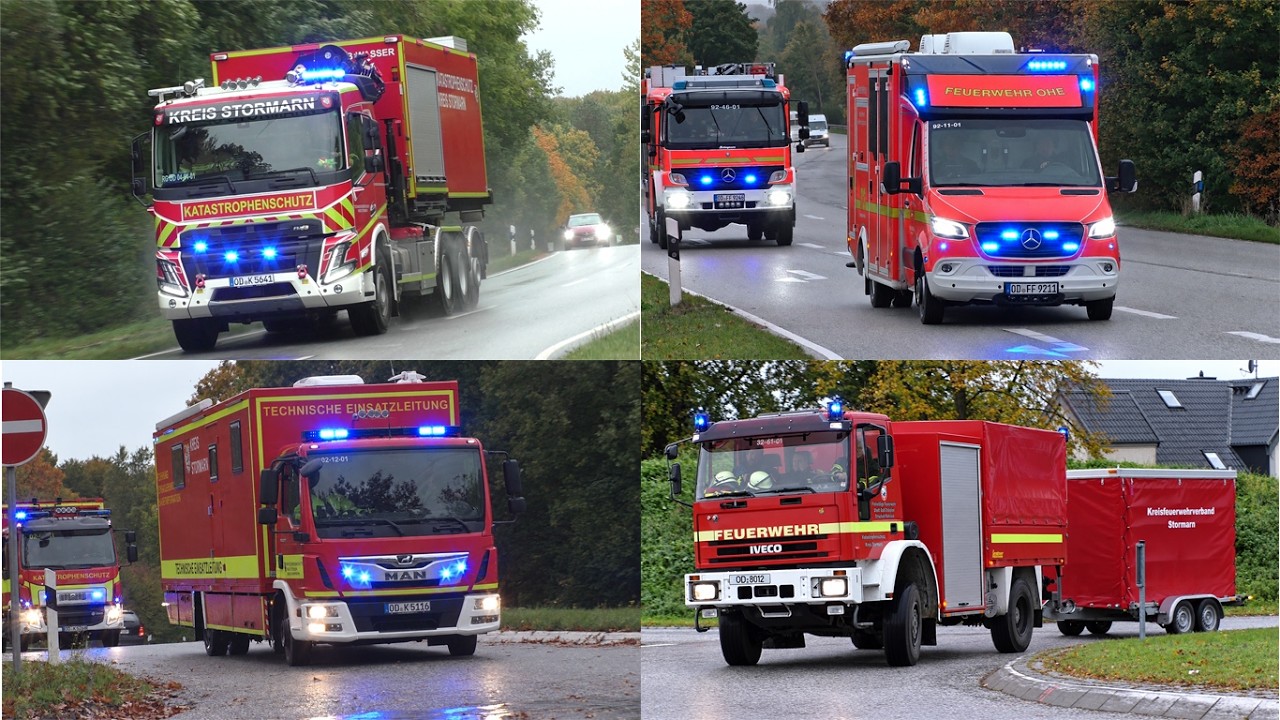 [Großer Waldbrand fordert diverse Einsatzkräfte!] Einsatzfahrten zur Großübung im Kreis Stormarn