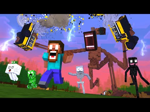 Monster School : SIREN HEAD RIP WITHER PART 2 GIANT APOCALYPSE ESCAPE - Minecraft Animation