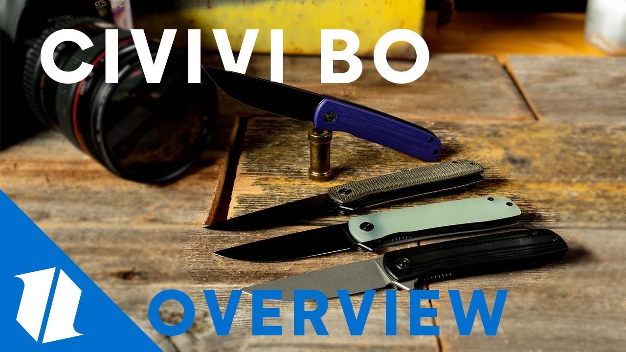 CIVIVI Brad Zinker Bo Liner Lock Knife Natural G-10 (2.9" Black SW)