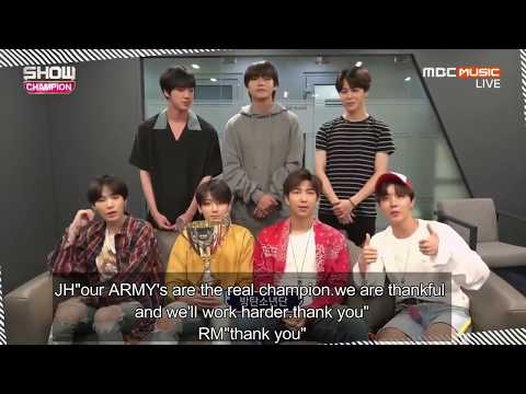 [ENG SUB] FULL INTERVIEW BTS (방탄소년단) - FAKE LOVE 4th Win @ Show Champion 180530
