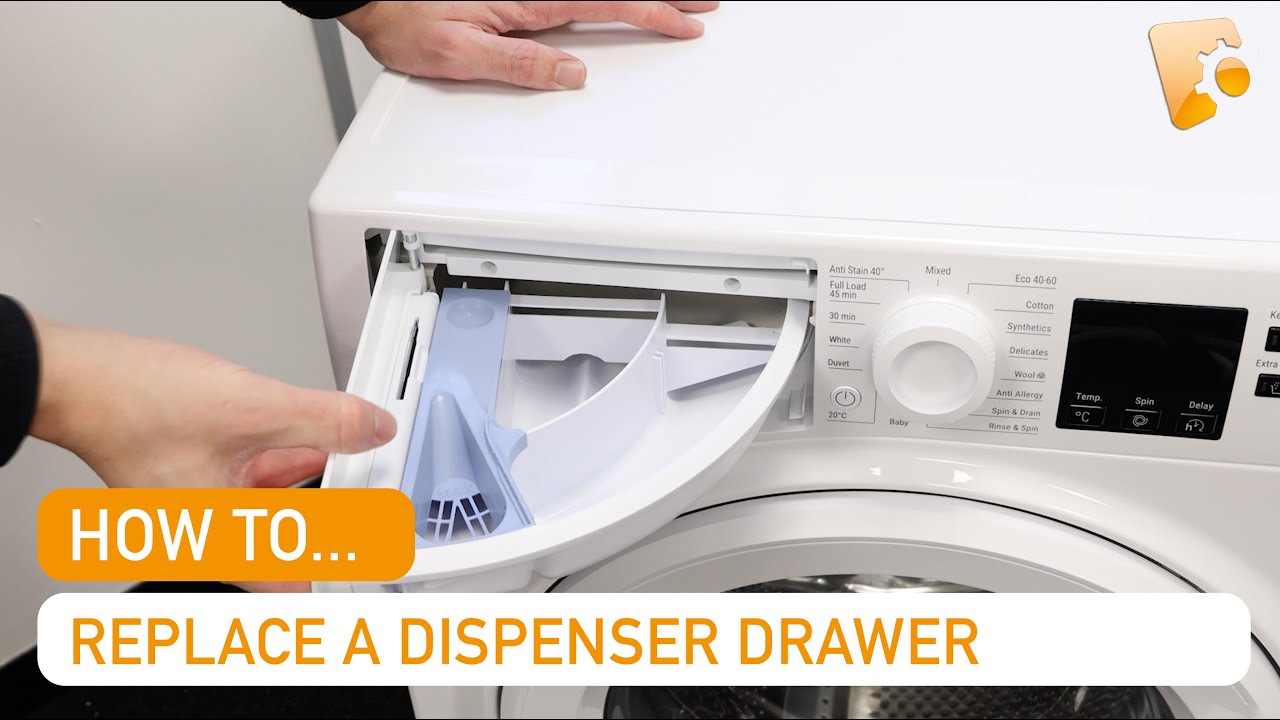 Watch video How to Replace a Hotpoint Washing Machine Soap Powder Detergent Dispenser Drawer Now How to Replace a Hotpoint Washing Machine Soap Powder Detergent Dispenser Drawer