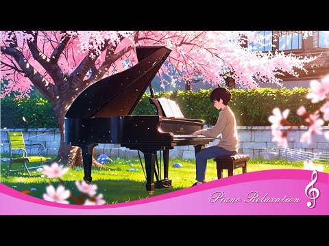 SPRING GARDEN MELODY – GHIBLI PIANO RELAXATION UNDER BLOSSOMING TREES