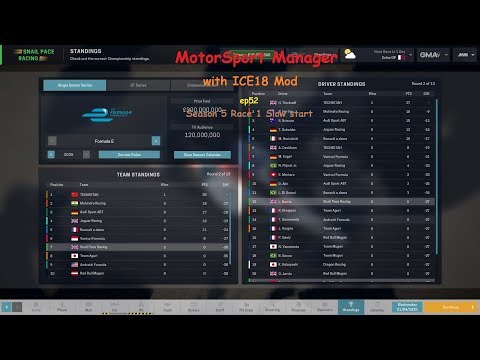 MotorSport Manager with ICE18 Mod ep52 Season 5 Race 1 Slow start