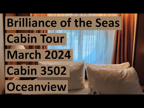 Thumbnail for Brilliance of the Seas Oceanview 3502 Room Tour March 2024
