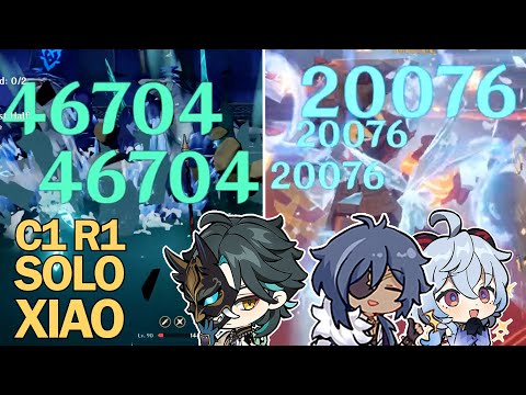 SOLO XIAO (C1 R1) & Kaeya/Ganyu Quickswap | Genshin Impact 2.7 Spiral Abyss Floor 12 (9 Stars)