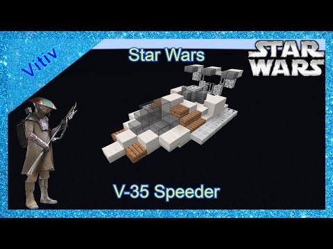 Star Wars V-35 'Courrier' Landspeeder in Minecraft - Tutorial