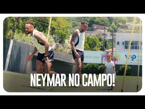 Neymar trains on the field, and Santos prepares for its debut in the Brazilian Championship.
