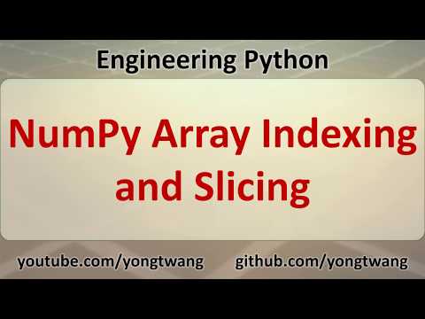 Engineering Python 13c Numpy Array Indexing And Slicing