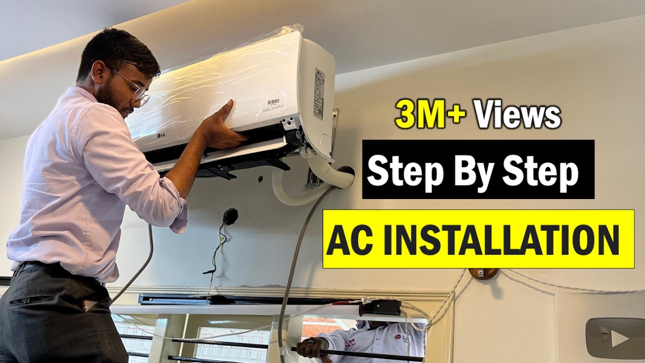Split Air Conditioner Installation Step By Step (2023) | Actual Installation Cost