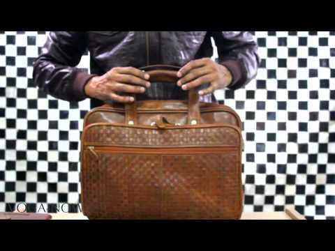 Brune Leather Office Bag with Shoulder Sling