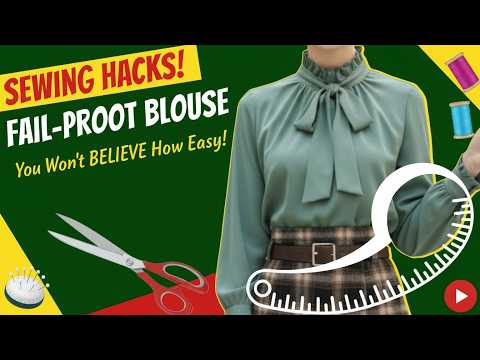 Sew 15 Different Necklines! | Simple & Chic Blouse Tutorial for All Body Types #sewing 