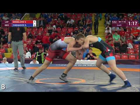 Qual. GR - 71 kg: V. MIHAILOVS (LAT) v. D. CHKHAIDZE (GEO)