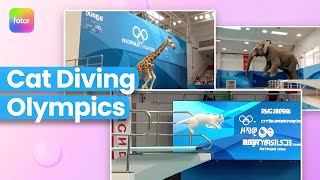 How to Make Cat Diving Olympics AI Videos with Text to Video | Fotor Director 2.0 Tutorial