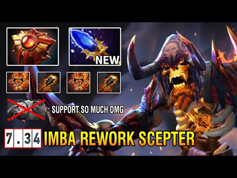 OP 7.34 Support [Clinkz] New Change Aghanim's Scepter + Solar Crest Combo Broken Damage Dota2