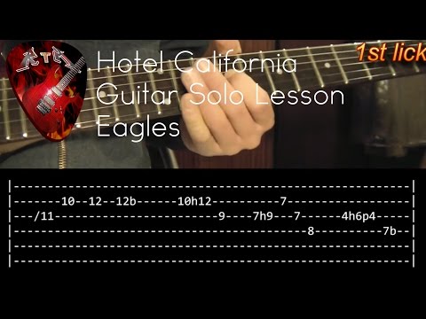 Hotel California Guitar Solo Lesson - Eagles (with tabs)
