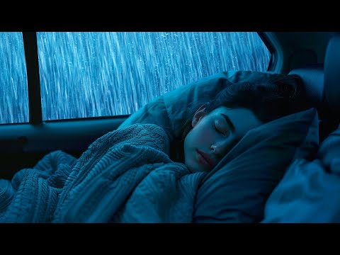 Stop Overthinking Tonight with Heavy Rain & Thunder on Car in Wild Storm at Night