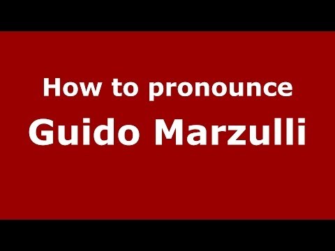 How to pronounce Guido Marzulli (Italian/Italy) - PronounceNames.com