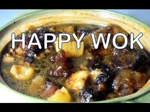 牛肉牛尾煲Braised Beef Oxtail & Tendon w/Chu Hou Sauce in...