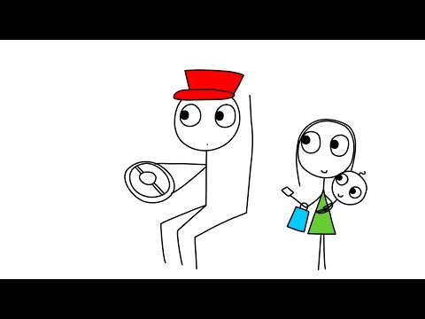 A Woman Gets On A Bus