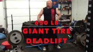 preview picture of video '650 lb GIANT TIRE Deadlift'