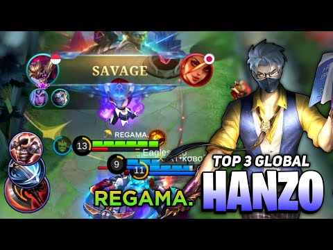 PERFECT SAVAGE! Hanzo Unstoppable Gameplay [ Top Global Hanzo Best Build 2022 ] By Regama - MLBB