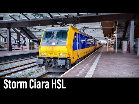 Trein Cabinerit / Storm Ciara HSL / Amsterdam - Rotterdam - Watergraafsmeer / Feb 2020