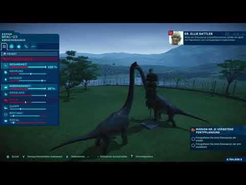 Beginn Gameplay Jurassic World Evolution Mission 1 auf der Nintendo Switch