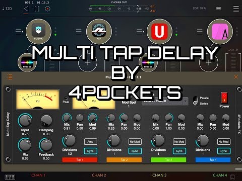 MultiTapDelay AUv3 by 4Pockets - Tutorial & Demo for the iPad